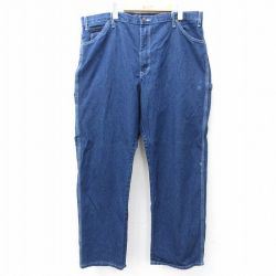 【20%OFF】W40★古着 ディッキーズ Dickies ペインター パンツ メンズ 大きいサイズ コットン 濃紺 ネイビー デニム 【spe】 25aug28 中古 ボトムス ロング