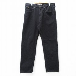 W36★古着 リー Lee ジーンズ メンズ コットン 黒 ブラック デニム 25aug28 中古 ボトムス ジーパン Gパン ロング パンツ