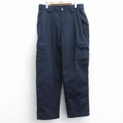 W34★古着 5.11 タクティカル カーゴ パンツ メンズ 紺 ネイビー 25aug30 中古 ボトムス ロング
