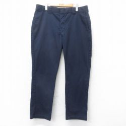 W38★古着 デッキーズ ワーク パンツ メンズ 紺 ネイビー 25sep01 中古 ボトムス ロング