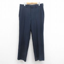 W35★古着 シアーズ スラックス パンツ メンズ 80年代 80s タロン 紺 ネイビー 25sep05 中古 ボトムス ロング