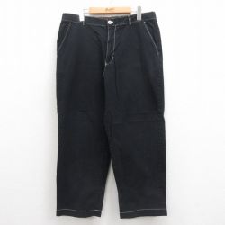 W36★古着 チャップス チノ パンツ チノパン メンズ コットン 黒 ブラック 25sep05 中古 ボトムス ロング