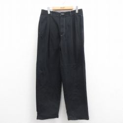 W32★古着 ラルフローレン Ralph Lauren ブランド チノ パンツ チノパン メンズ 黒 ブラック 25sep05 中古 ボトムス ロング