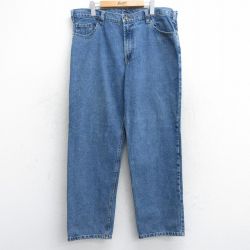 【20%OFF】W39★古着 ジーンズ メンズ コットン 紺 ネイビー デニム 25sep06 中古 ボトムス ジーパン Gパン ロング パンツ