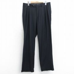 W35★古着 ラルフローレン Ralph Lauren ブランド スラックス パンツ メンズ 黒 ブラック 25sep06 中古 ボトムス ロング