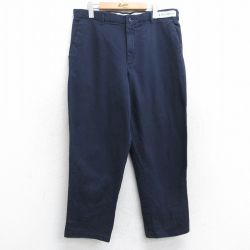 W35★古着 CiNTAS ワーク パンツ メンズ コットン 紺 ネイビー 25sep06 中古 ボトムス ロング