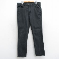 W35★古着 リーバイス Levis 511 ジーンズ メンズ 黒 ブラック デニム 25sep06 中古 ボトムス ジーパン Gパン ロング パンツ