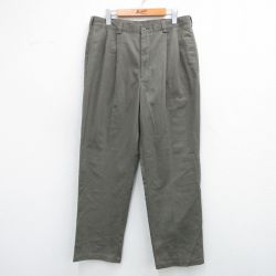 【20%OFF】W34★古着 トミーヒルフィガー TOMMY HILFIGER ブランド パンツ メンズ コットン 茶系 ブラウン 25sep08 中古 ボトムス ロング