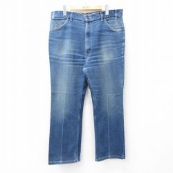 W37★古着 リーバイス Levis ジーンズ メンズ 90年代 90s ヒゲ USA製 紺 ネイビー デニム 【spe】 25sep08 中古 ボトムス ジーパン Gパン ロング パンツ
