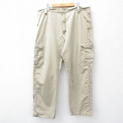 W38★古着 ラングラー Wrangler カーゴ パンツ メンズ コットン ベージュ カーキ 25sep09 中古 ボトムス ロング