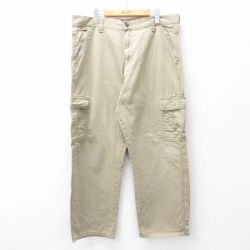【20%OFF】W38★古着 ラングラー Wrangler カーゴ パンツ メンズ コットン ベージュ カーキ 25sep09 中古 ボトムス ロング