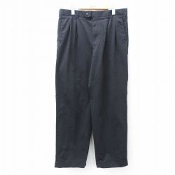 W36★古着 ペリーエリス パンツ メンズ 黒 ブラック 25sep09 中古 ボトムス ロング
