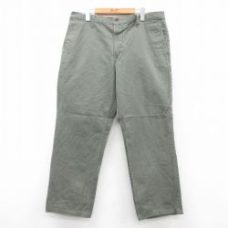 W37★古着 ドッカーズ パンツ メンズ コットン 薄緑 グリーン 25sep10 中古 ボトムス ロング