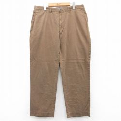 W37★古着 ラルフローレン Ralph Lauren ブランド チノ パンツ チノパン メンズ 90年代 90s コットン ベージュ カーキ 25sep10 中古 ボトムス ロング