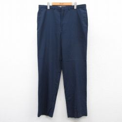 W37★古着 HAGGAR スラックス パンツ メンズ 90年代 90s USA製 濃紺 ネイビー 25sep10 中古 ボトムス ロング