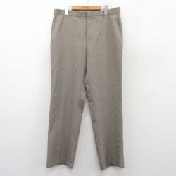 W36★古着 スラックス パンツ メンズ ベージュ カーキ 25sep10 中古 ボトムス ロング