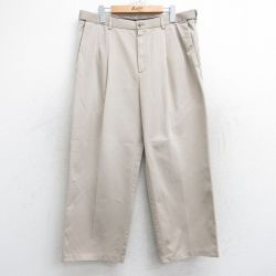 W36★古着 HAGGAR パンツ メンズ コットン ベージュ カーキ 25sep11 中古 ボトムス ロング