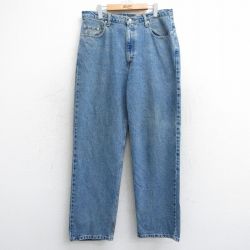 W36★古着 ラルフローレン Ralph Lauren ポロジーンズ ブランド ジーンズ メンズ コットン 紺 ネイビー デニム 25sep12 中古 ボトムス ジーパン Gパン ロング パンツ