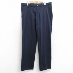 W36★古着 ドッカーズ パンツ メンズ ワンポイントロゴ 紺 ネイビー 25sep12 中古 ボトムス ロング