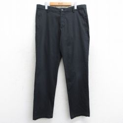 W36★古着 ドッカーズ パンツ メンズ 黒 ブラック 25sep12 中古 ボトムス ロング