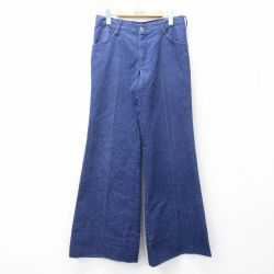 【20%OFF】W31★古着 ジーンズ メンズ 80年代 80s フレア ブーツカット タロン 紺 ネイビー デニム 【spe】 25sep16 中古 ボトムス ジーパン Gパン ロング パンツ