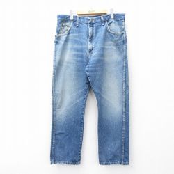 W36★古着 ラスラー ジーンズ メンズ 90年代 90s 日コットン USA製 紺 ネイビー デニム 【spe】 25sep16 中古 ボトムス ジーパン Gパン ロング パンツ