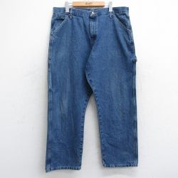 W38★古着 ラングラー Wrangler ペインター パンツ メンズ 紺 ネイビー デニム 25sep17 中古 ボトムス ロング