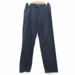 W29★古着 リー Lee パンツ メンズ コットン 紺 ネイビー 25sep17 中古 ボトムス ロング