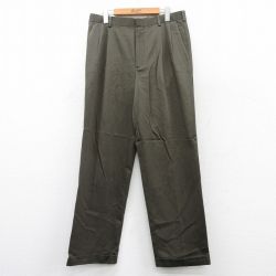 W33★古着 ドッカーズ パンツ メンズ コットン 濃緑 グリーン 25sep17 中古 ボトムス ロング