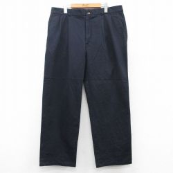 W37★古着 セントジョンズベイ パンツ メンズ コットン 紺 ネイビー 25sep17 中古 ボトムス ロング