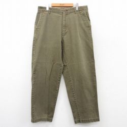 W36★古着 セントジョンズベイ パンツ メンズ コットン 緑系 グリーン 25sep17 中古 ボトムス ロング