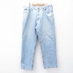 W38★古着 リー Lee ジーンズ メンズ コットン 紺 ネイビー デニム 25sep18 中古 ボトムス ジーパン Gパン ロング パンツ
