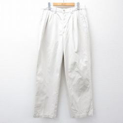 W34★古着 ドッカーズ パンツ メンズ コットン 薄ベージュ カーキ 25sep18 中古 ボトムス ロング