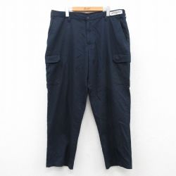 【20%OFF】W38★古着 CiNTAS カーゴ ワーク パンツ メンズ 濃紺 ネイビー 25sep18 中古 ボトムス ロング