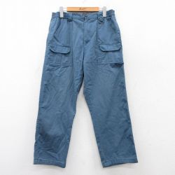 W34★古着 ブッシュ パンツ メンズ 紺系 ネイビー 25sep18 中古 ボトムス ロング