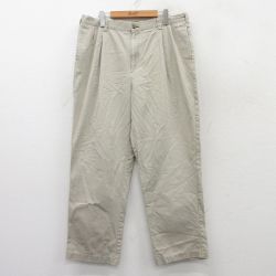 W38★古着 トミーヒルフィガー TOMMY HILFIGER ブッシュ パンツ メンズ ベージュ カーキ 25sep18 中古 ボトムス ロング