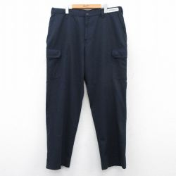 【20%OFF】W38★古着 CiNTAS カーゴ ワーク パンツ メンズ 紺 ネイビー 25sep19 中古 ボトムス ロング