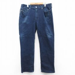 【20%OFF】W36★古着 リーバイス Levis 514 ジーンズ メンズ 紺 ネイビー デニム 25sep19 中古 ボトムス ジーパン Gパン ロング パンツ