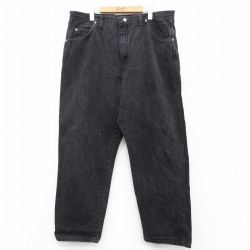 W38★古着 ラングラー Wrangler ジーンズ メンズ 00年代 00s 黒 ブラック デニム 【spe】 25sep19 中古 ボトムス ジーパン Gパン ロング パンツ