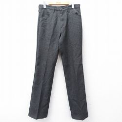 W32★古着 ラングラー Wrangler ランチャー パンツ メンズ 90年代 90s 濃グレー 25sep22 中古 ボトムス ロング