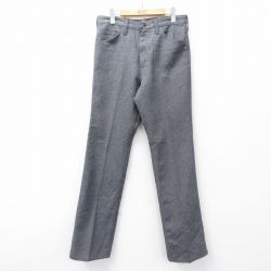 W32★古着 ラングラー Wrangler ランチャー パンツ メンズ 90年代 90s USA製 グレー 25sep22 中古 ボトムス ロング