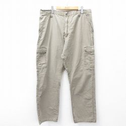 【20%OFF】W38★古着 ラングラー Wrangler カーゴ パンツ メンズ リップストップ コットン ベージュ カーキ 25sep22 中古 ボトムス ロング
