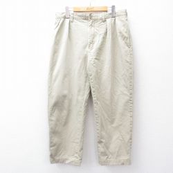 W35★古着 ラルフローレン Ralph Lauren ブランド パンツ メンズ 90年代 90s ワンポイントロゴ コットン 薄ベージュ カーキ 25sep22 中古 ボトムス ロング