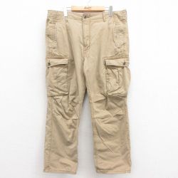W37★古着 リーバイス Levis カーゴ パンツ メンズ コットン ベージュ カーキ 25sep22 中古 ボトムス ロング