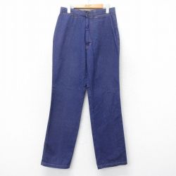 W30★古着 ジーンズ メンズ 80年代 80s コットン 紺 ネイビー デニム 25sep24 中古 ボトムス ジーパン Gパン ロング パンツ