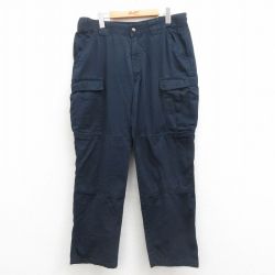 W35★古着 5.11タクティカル カーゴ パンツ メンズ 濃紺 ネイビー 25sep25 中古 ボトムス ロング