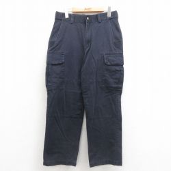 W30★古着 5.11タクティカル カーゴ パンツ メンズ コットン 濃紺 ネイビー 25sep25 中古 ボトムス ロング