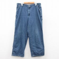 W36★古着 リー Lee ペインター パンツ メンズ 紺 ネイビー デニム 【spe】 25sep26 中古 ボトムス ロング