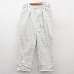 W34★古着 ナイキ NIKE チノ パンツ チノパン メンズ ゴルフ ワンポイントロゴ コットン 白系 ホワイト 25sep26 中古 ボトムス ロング