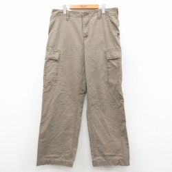 【20%OFF】W37★古着 ギャップ GAP カーゴ パンツ メンズ コットン ベージュ カーキ 25sep26 中古 ボトムス ロング